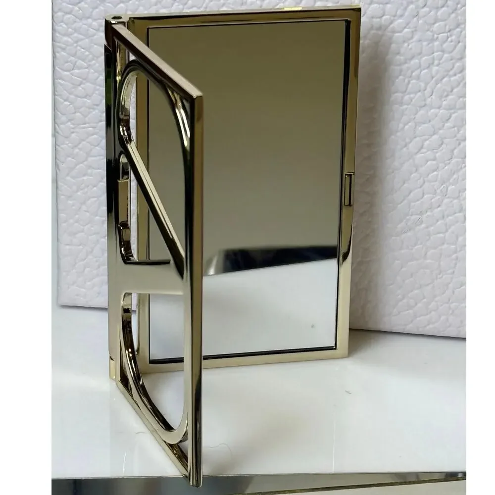 Valentino Gold Iconic V-Logo Compact Mirror - approx 4” x 2.5” - NEW no box